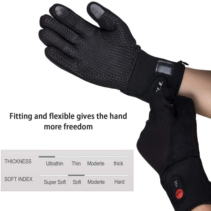 Winter Warm Cycling Heated Gloves Liners Rechargeable Battery for MTB Riding Skiing Hiking Motorcycle Gloves Men Women 2021 - TIKIJTRONICS 0 SPECIFICATIONScapacity: 1801mah-3000mahVoltage: 5.1-7.4VStyle: Cycling Thermal GlovesRechargeble or not: YESName: Heated GlovesMaterial: PolyesterHeating Time: 2-6.5 hoursHeating Temperature: 40-65℃Gender: Men, WomenGear: 3For: Motorized scooter, bicycleFeature: Rechargeable, Touch ScreenBrand Name: Savior HeatBATTERY: 7.4V 2200MAH TIKIJTRONICS  (Store description)