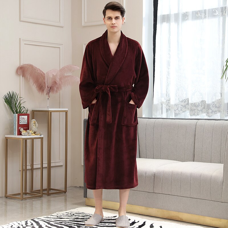 Women Winter Plaid Plus Size Long Flannel Bathrobe 40-130KG Warm Bath Robe Cozy Kimono Robes Dressing Gown Men Night Sleepwear - TIKIJTRONICS 0 SPECIFICATIONSThickness: ThickSleeve Length(cm): FullSexually Suggestive: NoSeason: WinterPattern Type: PlaidOrigin: Mainland ChinaObscene Picture: NoModel Number: 1512Material Composition: Flannel Coral FleeceMaterial: PolyesterItem Type: RobesGender: WOMENFabric Type: FlannelDresses Length: Ankle-LengthBrand Name: COZEDRESING TIKIJTRONICS  (Store description)