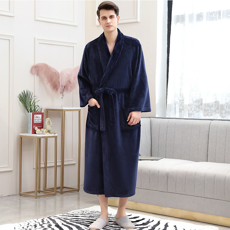 Women Winter Plaid Plus Size Long Flannel Bathrobe 40-130KG Warm Bath Robe Cozy Kimono Robes Dressing Gown Men Night Sleepwear - TIKIJTRONICS 0 SPECIFICATIONSThickness: ThickSleeve Length(cm): FullSexually Suggestive: NoSeason: WinterPattern Type: PlaidOrigin: Mainland ChinaObscene Picture: NoModel Number: 1512Material Composition: Flannel Coral FleeceMaterial: PolyesterItem Type: RobesGender: WOMENFabric Type: FlannelDresses Length: Ankle-LengthBrand Name: COZEDRESING TIKIJTRONICS  (Store description)