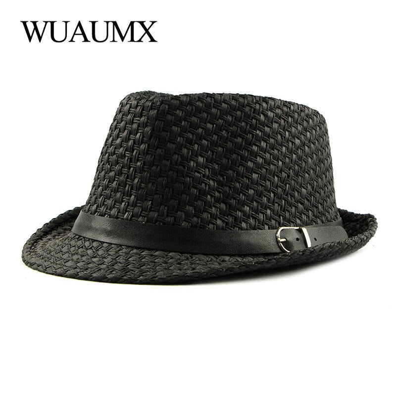 Wuaumx Spring Summer Straw Hat Women Jazz Hat Men Fedoras For Male Female Breathable Panama Sun Hat Wholesale Chapeu Feminino - TIKIJTRONICS # 0