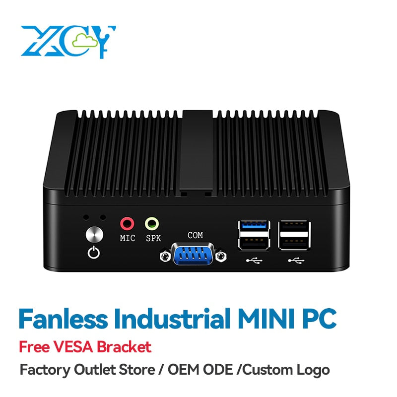 XCY Fanless Mini Pc Intel Celeron J1900 J2900 Windows 10 7 Linux Thin Client Minipc Pfsense Micro 2 Lan Port Desktop Computer PC - TIKIJTRONICS # 0