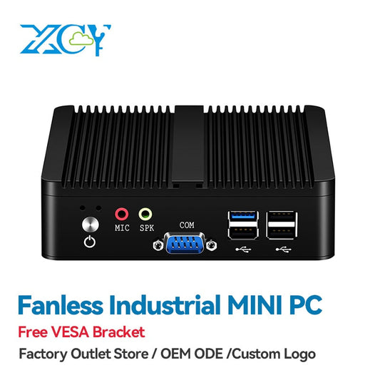 XCY Fanless Mini Pc Intel Celeron J1900 J2900 Windows 10 7 Linux Thin Client Minipc Pfsense Micro 2 Lan Port Desktop Computer PC - TIKIJTRONICS # 0