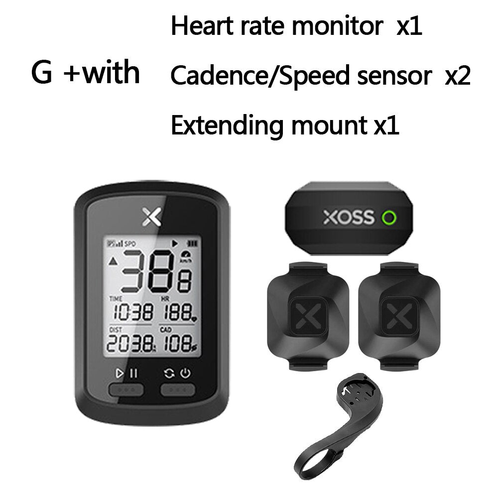 XOSS Bike Computer G+ Wireless GPS Speedometer Waterproof Road Bike MTB Bicycle Bluetooth ANT+ with Cadence Cycling Computers TIKIJTRONICS