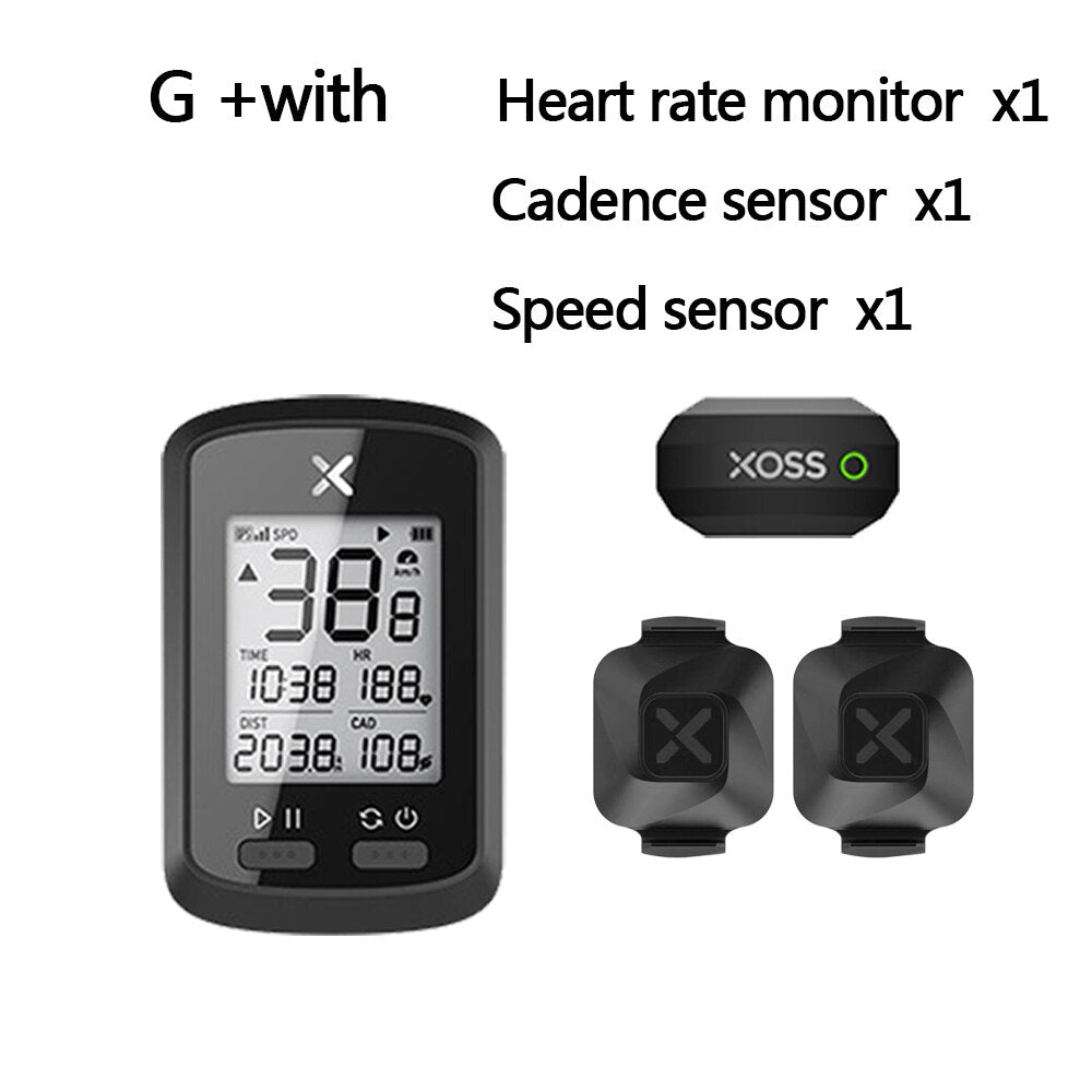 XOSS Bike Computer G+ Wireless GPS Speedometer Waterproof Road Bike MTB Bicycle Bluetooth ANT+ with Cadence Cycling Computers TIKIJTRONICS