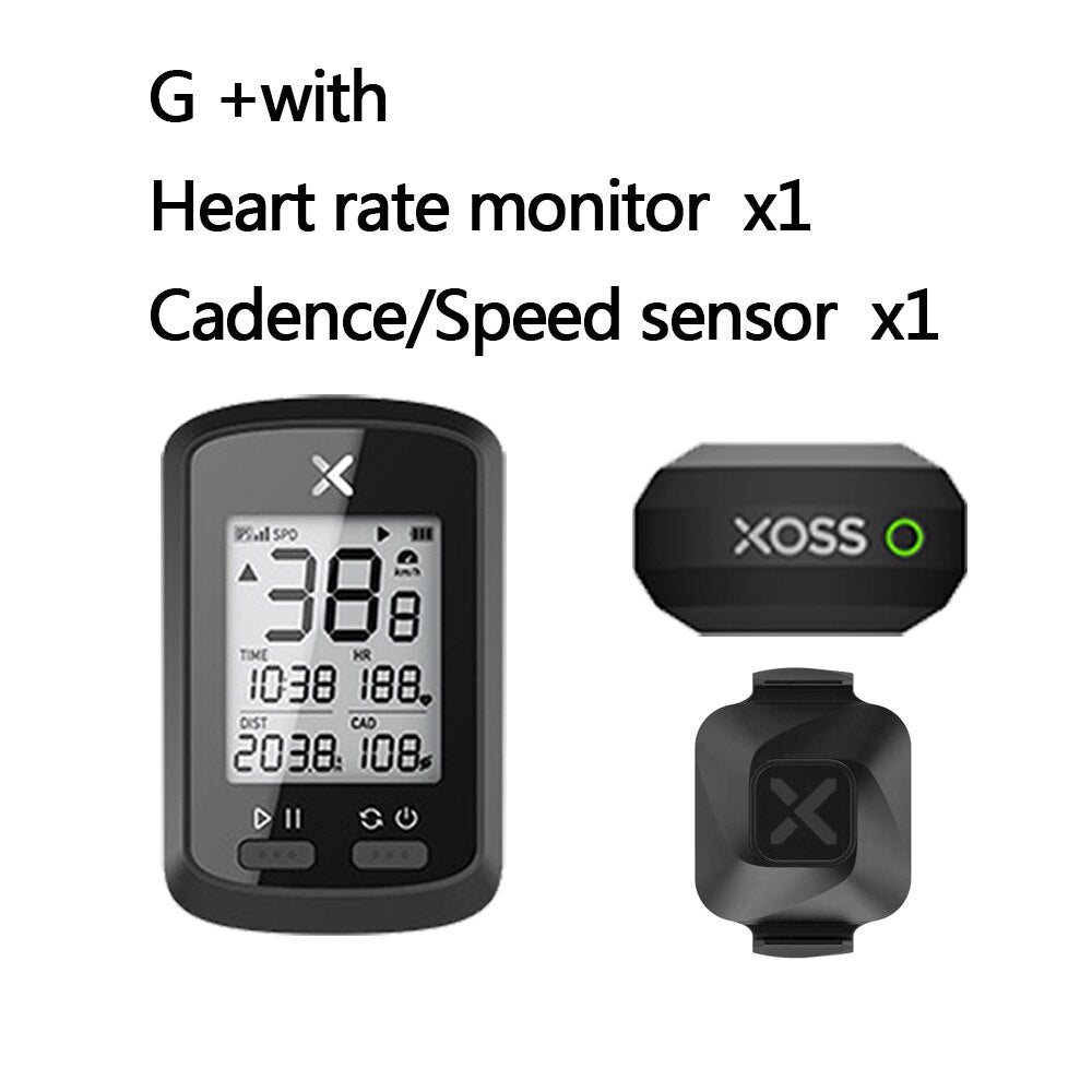 XOSS Bike Computer G+ Wireless GPS Speedometer Waterproof Road Bike MTB Bicycle Bluetooth ANT+ with Cadence Cycling Computers TIKIJTRONICS