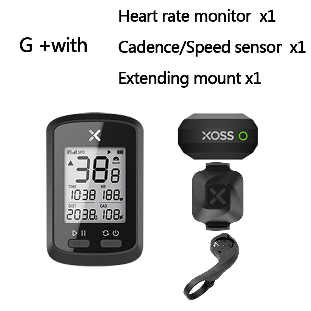 XOSS Bike Computer G+ Wireless GPS Speedometer Waterproof Road Bike MTB Bicycle Bluetooth ANT+ with Cadence Cycling Computers TIKIJTRONICS