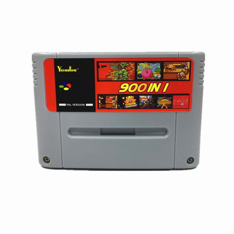 Yuswallow Super DIY Retro 900 in 1 Pro Game Cartridge For 16 Bit Game Console Card China Version - TIKIJTRONICS 0 SPECIFICATIONSOrigin: Mainland ChinaCompatible Nintendo Model: Super FamicomCompatible Brand/Model: NintendoCertification: CEBrand Name: Yuswallow TIKIJTRONICS  (Store description)