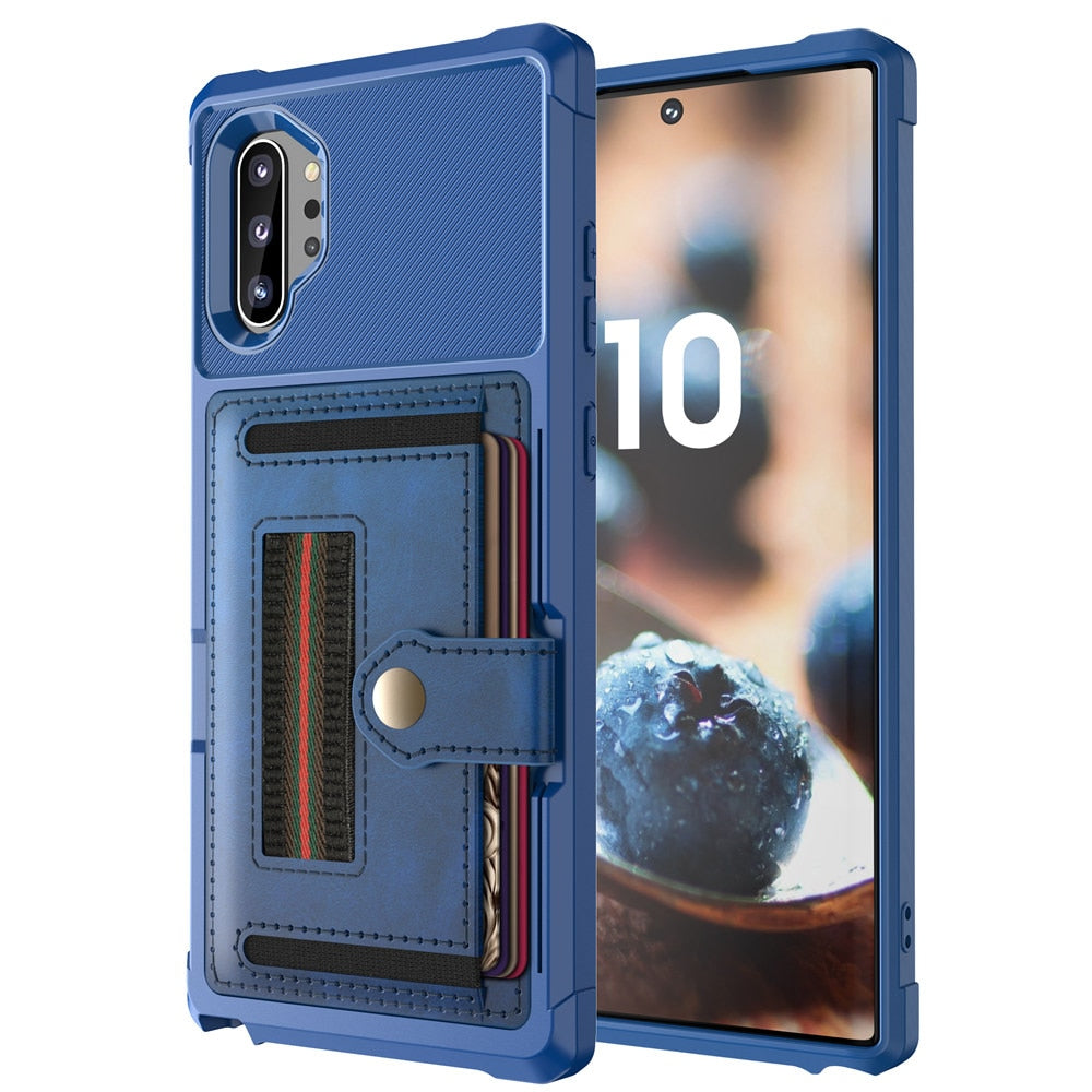 for Samsung Galaxy Note 20 S21 Ultra 10 9 S20 S21 S10 S9 Plus S10e S10+ Case Leather Multi Card Holder Wallet Retro Luxury Cover - Premium 0 from TIKIJTRONICS - Just $8.99! Shop now at TIKIJTRONICS