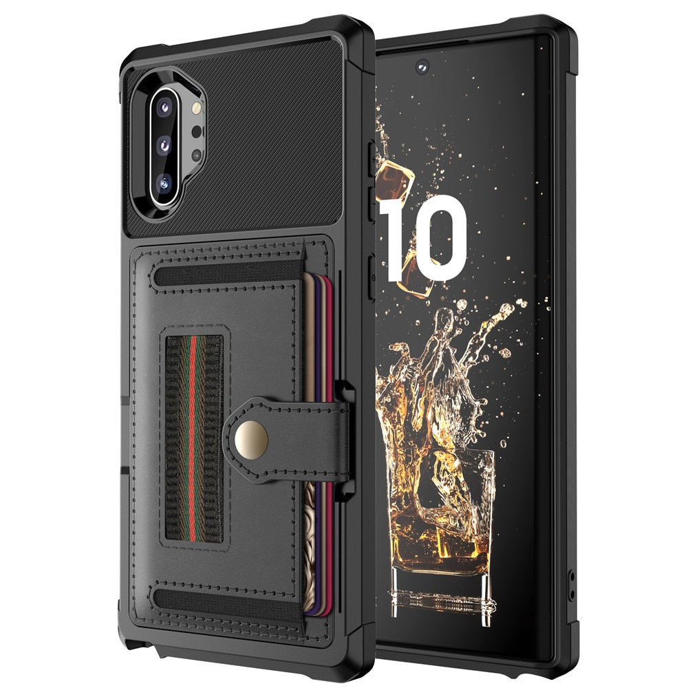 for Samsung Galaxy Note 20 S21 Ultra 10 9 S20 S21 S10 S9 Plus S10e S10+ Case Leather Multi Card Holder Wallet Retro Luxury Cover - Premium 0 from TIKIJTRONICS - Just $8.99! Shop now at TIKIJTRONICS