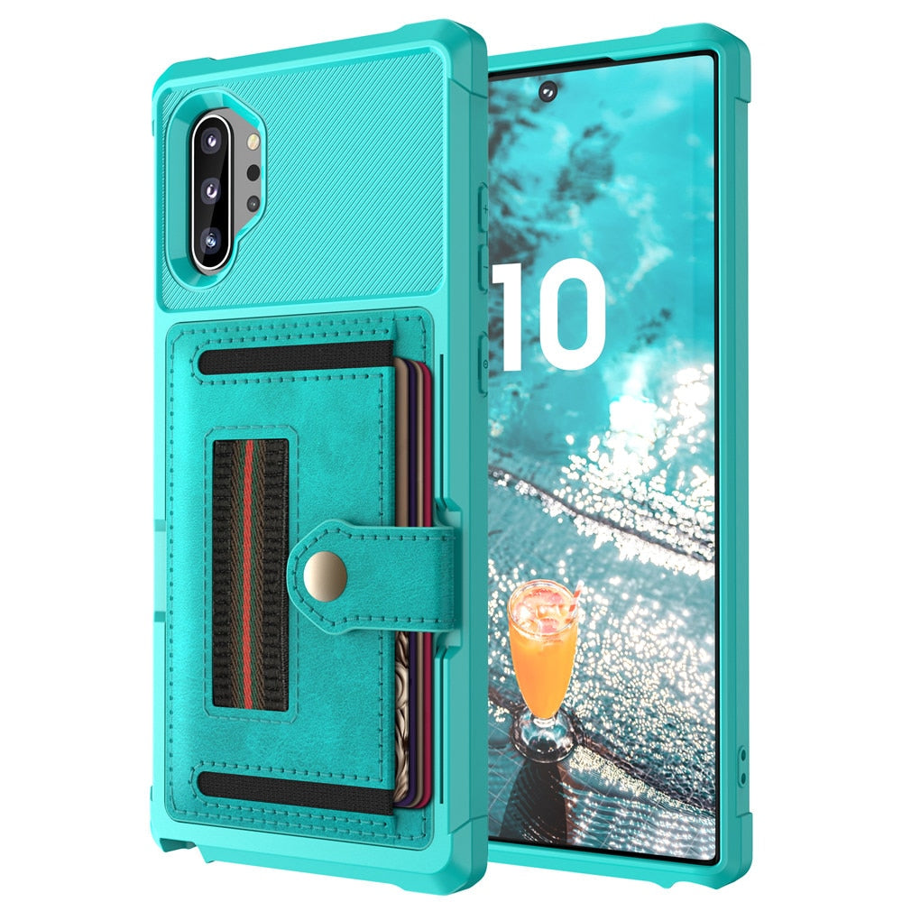 for Samsung Galaxy Note 20 S21 Ultra 10 9 S20 S21 S10 S9 Plus S10e S10+ Case Leather Multi Card Holder Wallet Retro Luxury Cover - Premium 0 from TIKIJTRONICS - Just $8.99! Shop now at TIKIJTRONICS