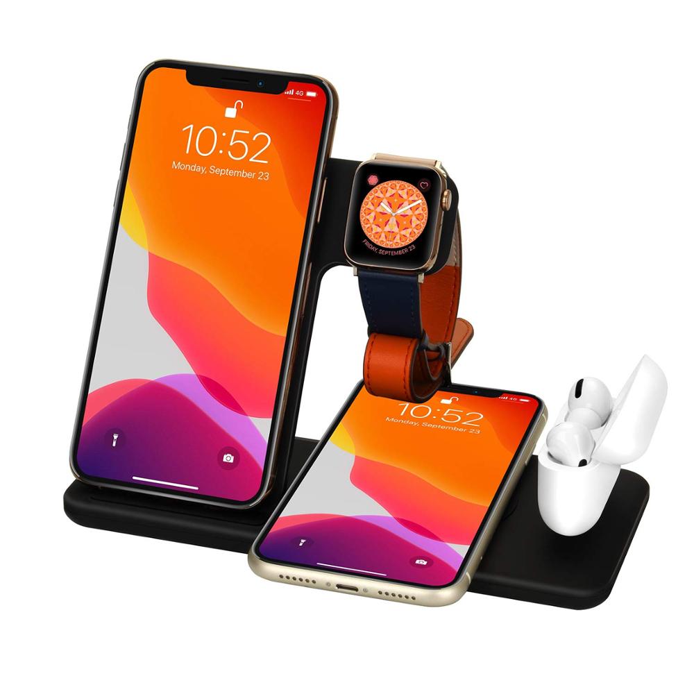 iPhone  Apple Watch 4 in 1 Foldable Charging Station for Airpods Pro iWatch - TIKIJTRONICS 0 SPECIFICATIONSSet Type: With USB CableOrigin: Mainland ChinaMax. Output Power: 15WMax Charge Equiement Number: 1-4Features: With Charging Indicator,With Cable,With holderConnector Type: Type CCompatible Brand: Apple iPhoneCertification: CEBrand Name: DCAE TIKIJTRONICS  (Store description)