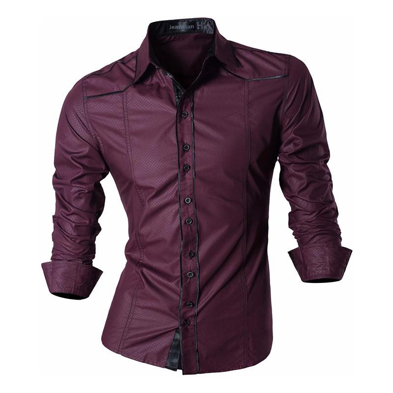 jeansian casual shirts dress male mens clothing long sleeve social brand boutique cotton western button 2028 - Premium 0 from TIKIJTRONICS - Just $17.99! Shop now at TIKIJTRONICS