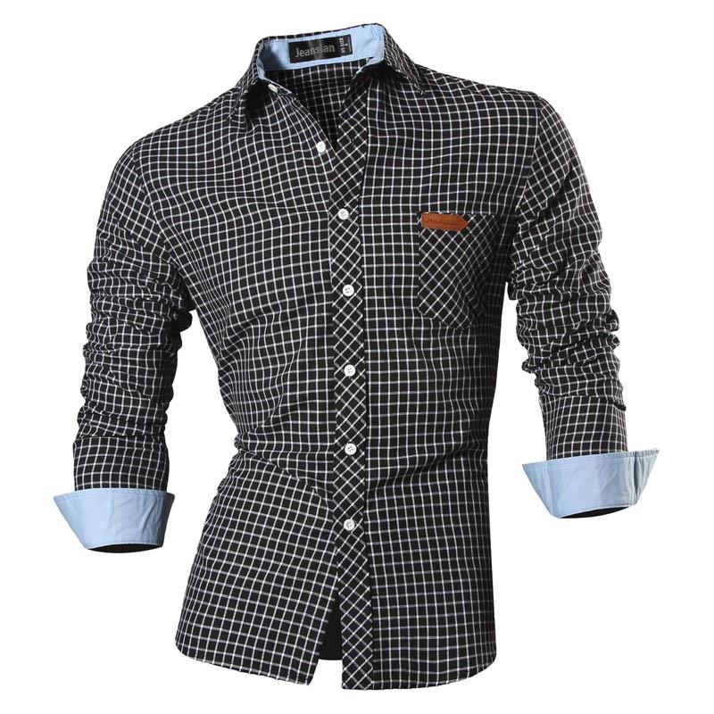 jeansian casual shirts dress male mens clothing long sleeve social brand boutique cotton western button 2028 - TIKIJTRONICS # 0