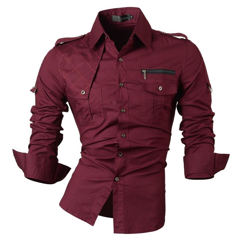 jeansian casual shirts dress male mens clothing long sleeve social brand boutique cotton western button 2028 - TIKIJTRONICS # 0