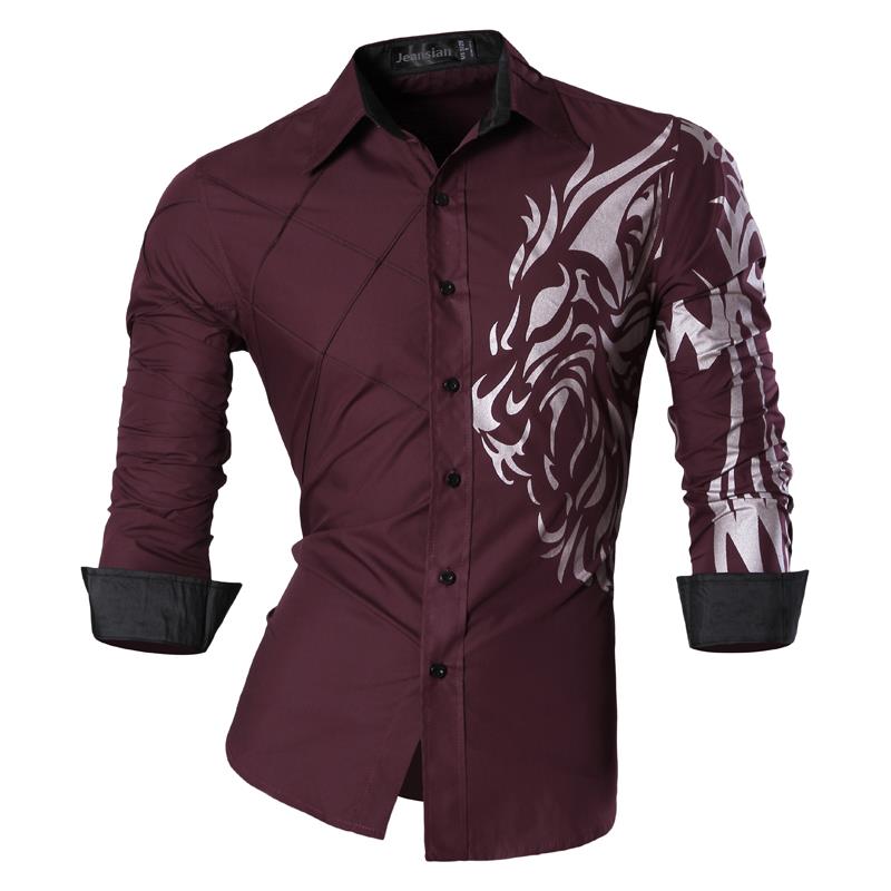 jeansian casual shirts dress male mens clothing long sleeve social brand boutique cotton western button 2028 - TIKIJTRONICS # 0