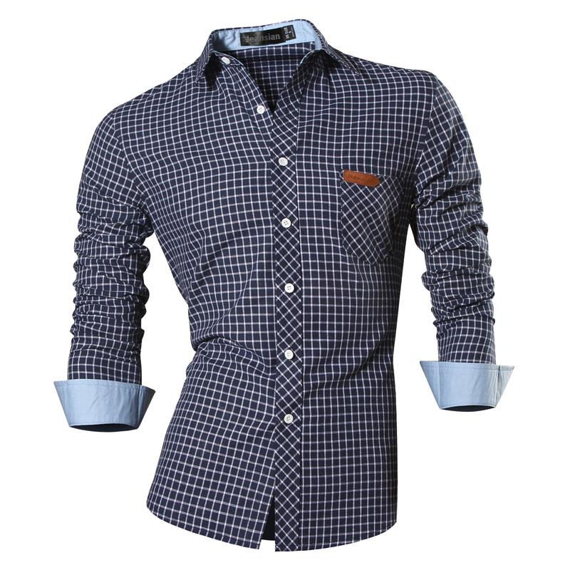 jeansian casual shirts dress male mens clothing long sleeve social brand boutique cotton western button 2028 - TIKIJTRONICS # 0