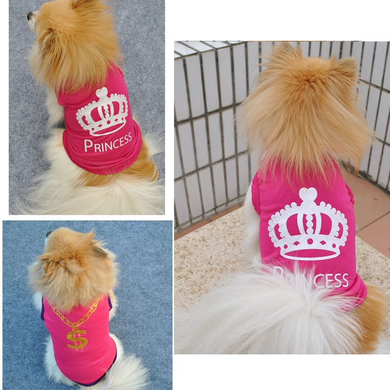 pawstrip Summer Dog Clothes Puppy Shirt For Dogs Teddy Yorkie Bulldog Dog Shirt Small Dog Vest Pet t-shirt Teacup Puppy Clothes - TIKIJTRONICS # 0