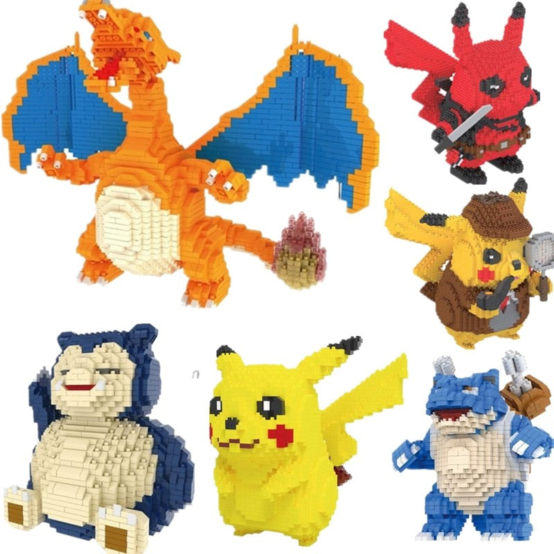 pokemon Building blocks compatible Cartoon Poke Anime Ball Pikachued Diamond mini Building Blocks pokemon Bricks Toy Game - TIKIJTRONICS # 0