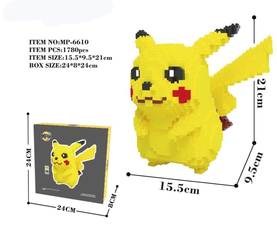 pokemon Building blocks compatible Cartoon Poke Anime Ball Pikachued Diamond mini Building Blocks pokemon Bricks Toy Game - TIKIJTRONICS # 0