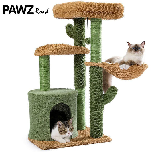 H90.5CM Cactus Cat Tree with Natural Sisal Scratching Post Board for Cat Perch Condo Kitty Play House rascador gato arbre à chat - TIKIJTRONICS 0 SPECIFICATIONSWeight:: 9kgType: catsShap: Cactus HouseSKU: AMT0128SC/AMT0133/AMT0141Origin: Mainland ChinaNo. of Tiers: Three-LayerMaterial: WoodItem Type: cat treesHeight: 90.5cm/83.5cmColor: Green+BrownCN: ZhejiangBrand Name: PAWZ Road TIKIJTRONICS  (Store description)