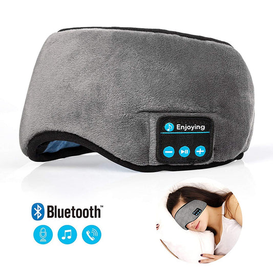 Casque de sommeil Bluetooth, masque pour les yeux, casque de sommeil, bandeau Bluetooth, doux, élastique, confortable, écouteurs de musique sans fil - TIKIJTRONICS